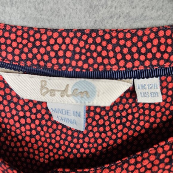 Boden Women’s 1/2 Button Up Floral Print Long Sleeve Dress Size 8R - Picture 5 of 7